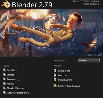 Splash Screen Blender 2.79
